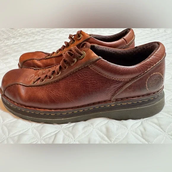 Dr. Martens Perry Oxford Lace Up Brown Leather Shoes Y2K Size 10 Men / 11 Women - Picture 14 of 16